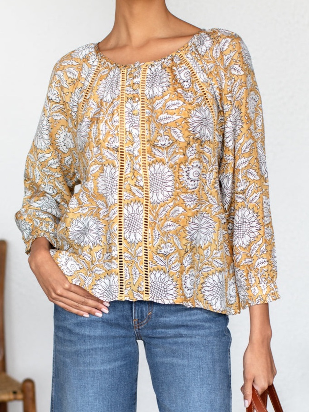 Emerson Fry Love Tomas Lucy Heirloom Blouse In Arles